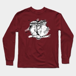 Unbounded Friendship -2 Tawny Frogmouth Owls Long Sleeve T-Shirt